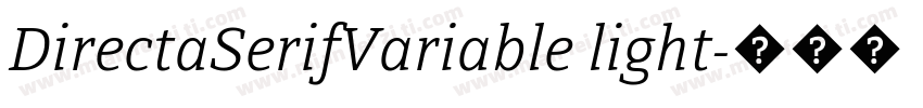 DirectaSerifVariable light字体转换